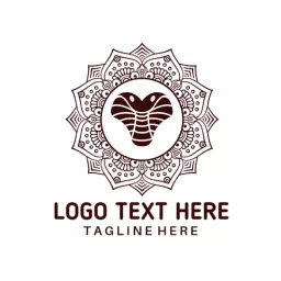 Elegant Brown Cobra Emblem Symbolizing Business Success Logo Template