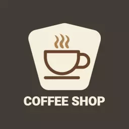 Elegant Brown Coffee Cup Design for Cozy Coffee Shop Logo Template