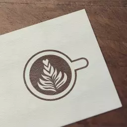 Elegant Brown Coffee Cup Design Representing Your Brand Mockup Template