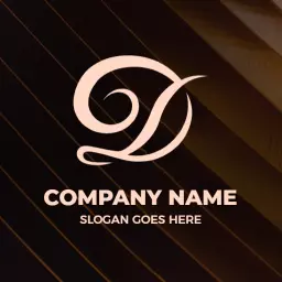 Elegant Brown D Letter Design for Distinctive Branding Logo Template