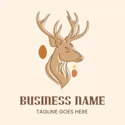 Elegant Brown Deer Design Symbolizing Nature's Beauty Logo Template