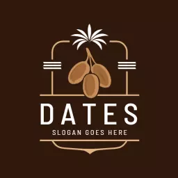 Elegant Brown Design Featuring Fresh Dates for Your Branding Logo Template