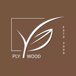Elegant Brown Design Featuring Leaf Symbol for Plywood Logo Template