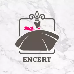 Elegant Brown Dress Design Showcasing Fashion Expertise Logo Template