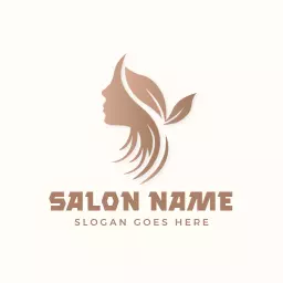 Elegant Brown Hair Design Capturing Salon Experience Logo Template
