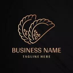 Elegant Brown Karipap Design Showcasing Culinary Traditions Logo Template