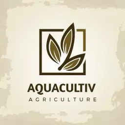 Elegant Brown Leaf Design Representing Sustainable Agriculture Logo Template