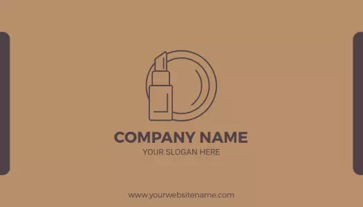 Elegant Brown Makeup Artist Business Card Template