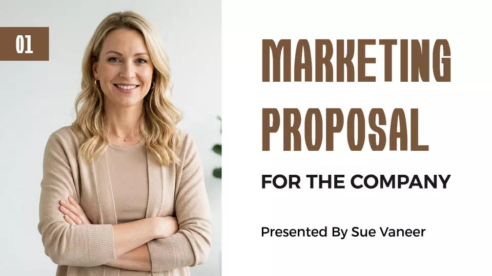 Elegant Brown Marketing Proposal Strategy Presentation Template