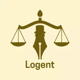 Elegant Brown Pen and Scales Symbolizing Justice Law Firm Logo Template