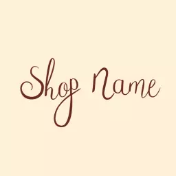 Elegant Brown Script Design for Your Shop Name Logo Template