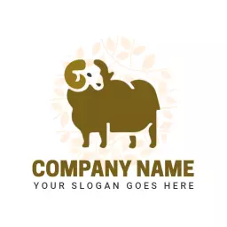Elegant Brown Sheep Design for Sustainable Farming Logo Template