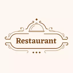 Elegant Brown Themed Design Showcasing Fine Dining Restaurant Logo Template