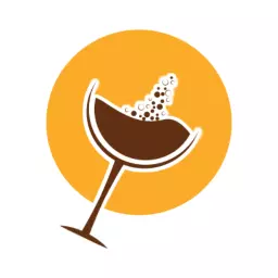 Elegant Brown Wine Glass Design for Cozy Wine Bar Logo Template