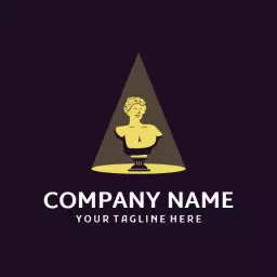 Elegant Bust Sculpture Design Showcasing Artistic Heritage Logo Template