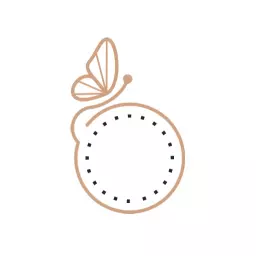 Elegant Butterfly Design Emphasizing Blank Circle Logo Template