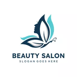 Elegant Butterfly Design Highlighting Beauty Salon Services Logo Template