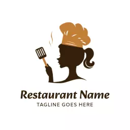 Elegant Chef Design Highlighting Culinary Arts in Restaurant Logo Template