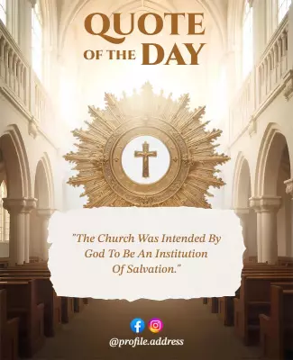 Elegant Church Interior Inspirational Quote Poster Template