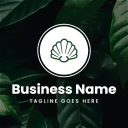 Elegant Circle Design Featuring a Shell for Branding Logo Template