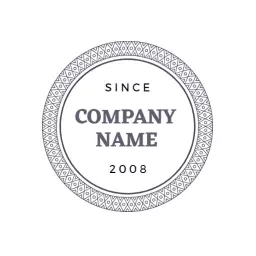 Elegant Circle Design Featuring Company Name Established Since 2008 Logo Template