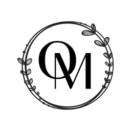 Elegant Circle Monogram Design with Floral Elements Logo Template
