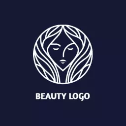 Elegant Circular Design Featuring a Serene Beauty Logo Template