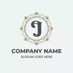 Elegant Circular Design Featuring J Letter Monogram Logo Template