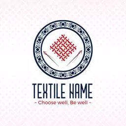 Elegant Circular Design Representing Textile Business Logo Template