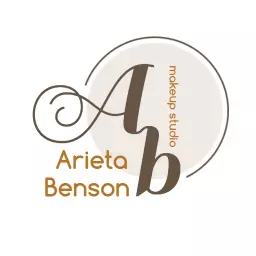 Elegant Circular Design Showcasing Makeup Studio Circle Monogram Logo Template