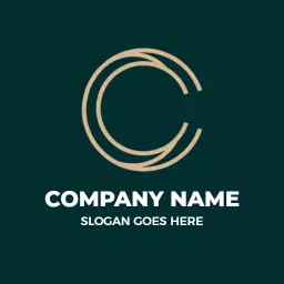 Elegant Circular Design with C Letter for Brand Identity Logo Template