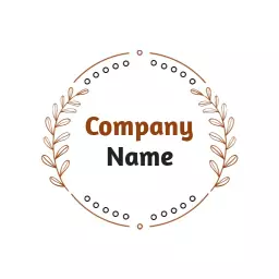 Elegant Circular Design with Floral Accents for Branding Logo Template