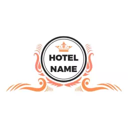 Elegant Circular Design with Royal Touch for Hotel Logo Template