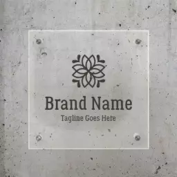 Elegant Clear Acrylic Mockup Showcasing Brand Identity Logo Template