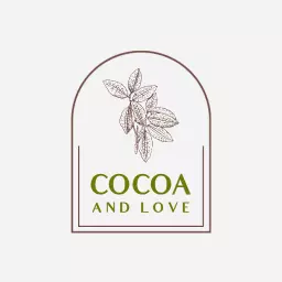 Elegant Cocoa Leaf Design Emphasizing Natural Ingredients Logo Template