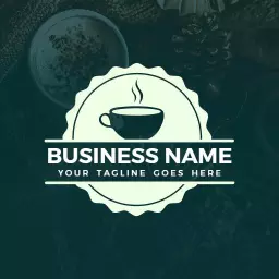 Elegant Coffee Cup Design for Cozy Cafe Logo Template