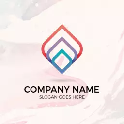 Elegant Colorful Overlapping Shapes for Company Logo Template