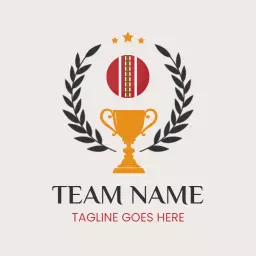 Elegant Cricket Trophy Design Featuring Winner's Spirit Logo Template