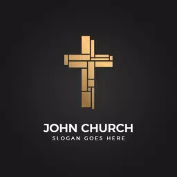 Elegant Cross Design Symbolizing Spirituality and Community Logo Template