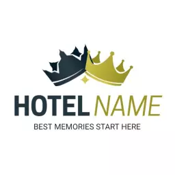 Elegant Crown Design for Luxurious Hotel Experience Logo Template