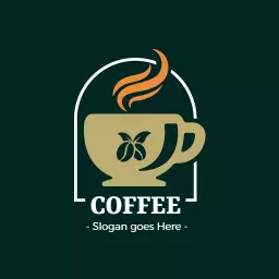 Elegant Cup of Coffee with Aromatic Steam Logo Template