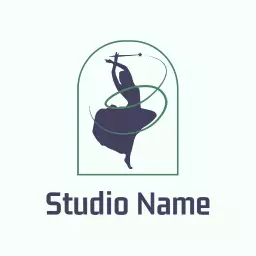 Elegant Dancer in Motion Highlighting Ballet Artistry Logo Template