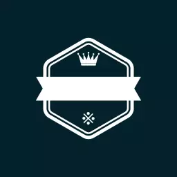 Elegant Dark Background with Crown Emblem Blank Logo Template