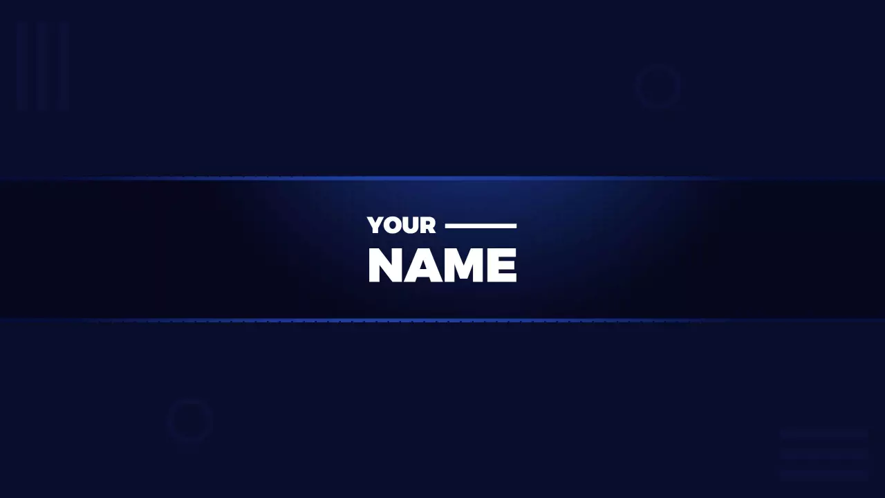 Elegant Dark Blue Background for Personal YouTube Channel Banner Template