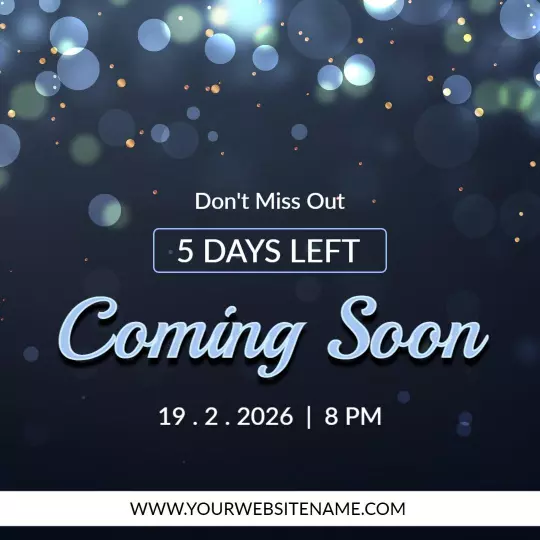 Elegant Dark Blue Countdown for Upcoming Event Ad Template