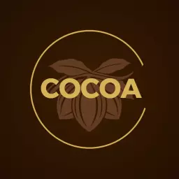 Elegant Dark Brown Cocoa Design with Cocoa Pod Logo Template