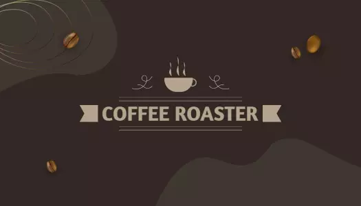 Elegant Dark Coffee Roaster Visiting Card Template