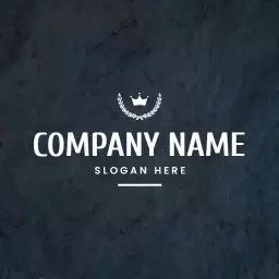 Elegant Dark Slate Design with Vintage Company Logo Template