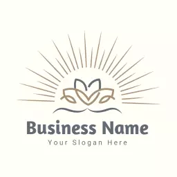 Elegant Design Featuring Sun Rays for Business Success Logo Template