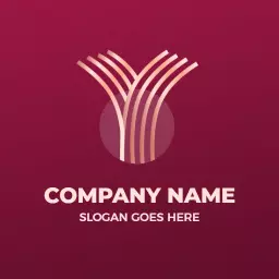 Elegant Design of Y Letter with Soft Pink Hues Logo Template